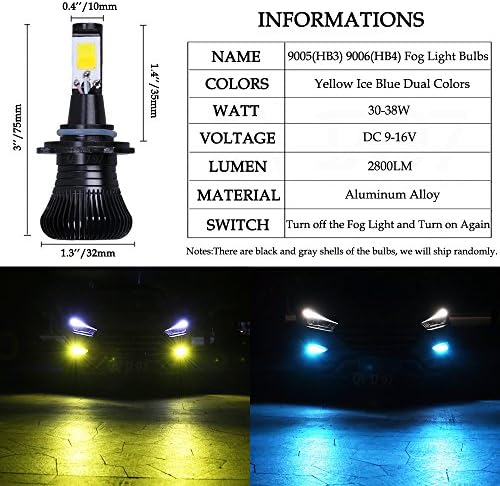 H11 LED Светилки За Магла H8 LED сијалица 3000k Жолта 8000K Мраз Сини Двојни Бои Светилки H16 H9 Автомобилски Камиони 12v 30w Замена За Модификација Светла Лесна Инсталација 2pcs € 179