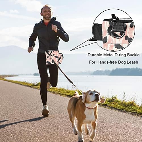 Rysgdse Dog Treat Returing Cource, леопард отпечатоци третираат торба за тренинг за кучиња, бесплатен појас на половината Фани пакет за пешачење за пешачење за пешачење за пешаче?