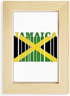 ОфББ-САД знаме Национална Јамајка Арт Деко Моден десктоп дисплеј Фото рамка слика уметност слика 5x7 инчи