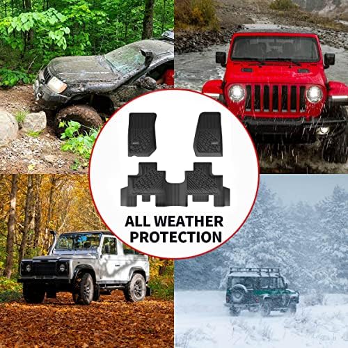 Lasfit Подските душеци се вклопуваат за 2013-2018 Jeep Wrangler JK Unlimited 4 врата само, TPE сите обложувалници за временски