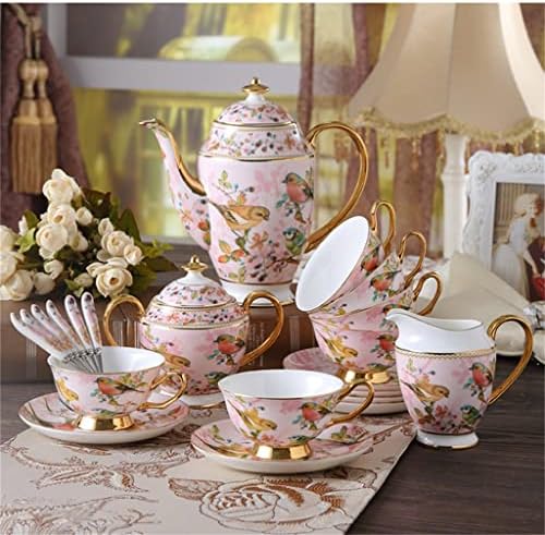 Ganfanren розова птица коска од кинески кафе сет порцелански чај Напредно керамички тенџере чаша од чад