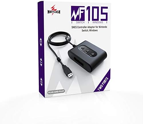 Адаптер за контролер на Mayflash SNES за Switch/OLED модел и компјутер Windows SNES адаптер MF105