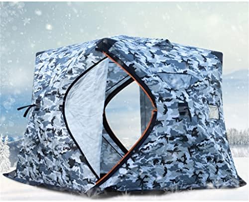 ZQXMH 2-3 Person Зимски мраз Фесинг шатор задебелен памук топол памук шатор голем простор на отворено кампување туристички автоматски шатор