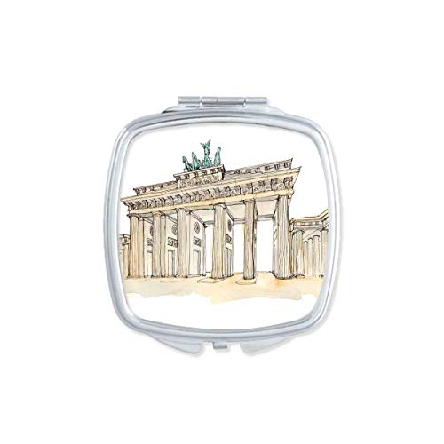 Бранденбуршка Врата Во Источна Германија Огледало Пренослив Компактен Џеб Шминка Двострано Стакло