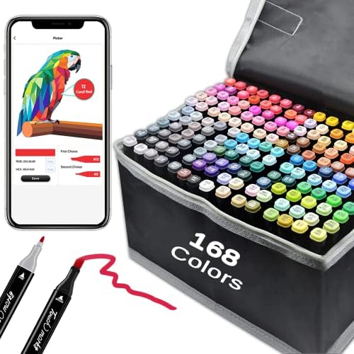 Siwaqio 170 бои маркери за алкохол со ексклузивни апликации за боење-двојна уметност маркери за уметност маркери засновани на