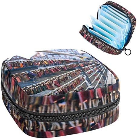Санитарна торба за складирање на салфетки, торбичка за подлога, торбичка за подлога, мала торба за шминка, шема на култура за заклучување