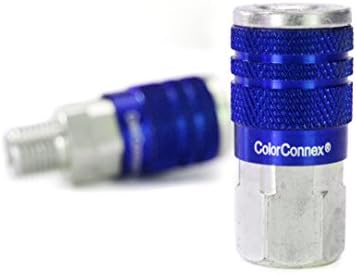 Комплет за спојување и приклучок ColorConnex, автомобилски тип C, 1/4 NPT, Blue, 14 -парчиња - A72458C