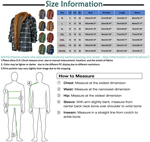 Ymosrh худи за мажи ватирано со поставено копче надолу со карирана кошула Додадете кадифе за да чувате топла јакна со јакни за мажи со аспиратор