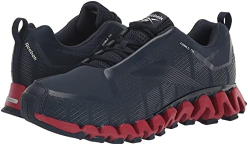 Reebok Men's Zigwild Tr 6 Trail Running Shoe, векторска морнарица/блиц црвена/чиста сива боја, 9,5