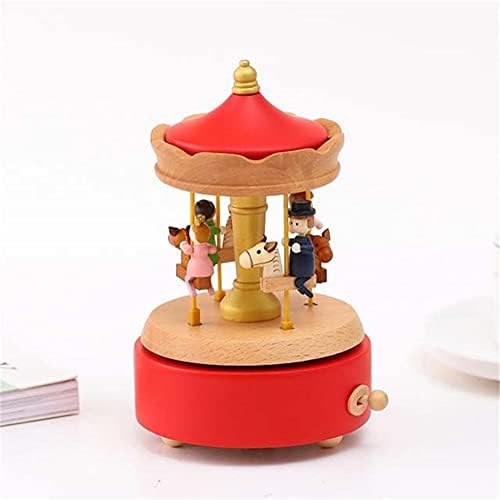 Lhllhl Canusel Music Box Sky City Music Music Box Детска играчка Дрвена занаети Дома за декорација додатоци Божиќ роденден подарок