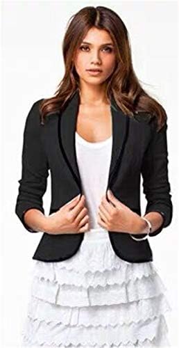 Businessенски деловен палто на Andongnywell Bluzer Casue Long Snove Tops Tops Slim Fit Jacket Outwear Blazer Outcapts