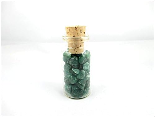 Зелени мики чипови мини стаклено шише скапоцени камења Reiki Chakra Ballancing Jet International Healing Crystal Therapy холистички духовно