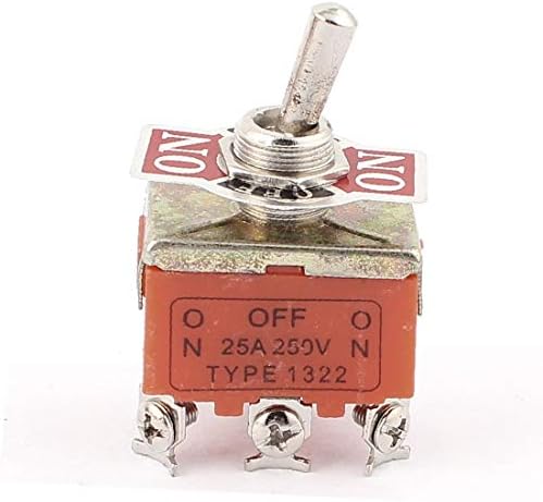 Terminals на X-Dree On-On-On-On-On DPDT 6 PIN TERMALS LATCHING SWITCH AC 250V 25A 4PCS (ON-OFF-ON DPDT TERMINALI A 6 PIN INTRORTORE