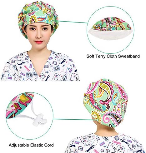 Каскатија 2 Пакувајте го прилагодувањето на женската памук, буфан, работна капа, работни капи со џемпер, мулти -боја