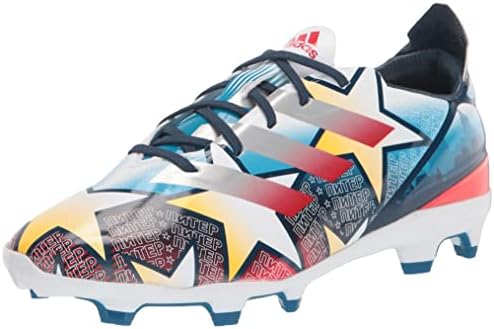 Adidas Gamemode Firm Found Soccer Shoe, бел/сребрен метален/пантоне, 2 американски унисекс мало дете