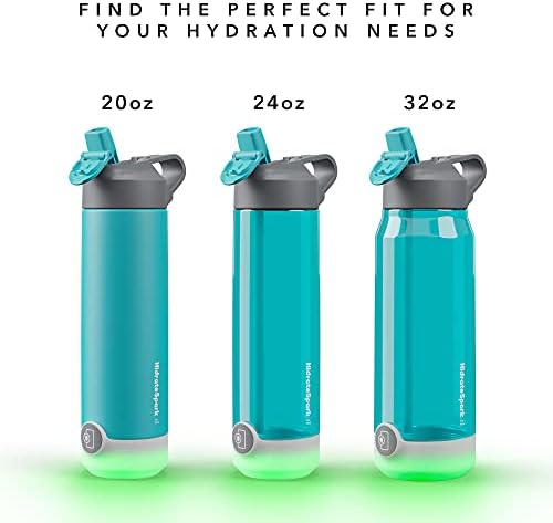 Hidrate Spark Tap Smart Water Botth, не'рѓосувачки челик, допрете за да го следите внесот на вода и сјајните за да ве потсетат да останете хидрирани - слама - Scuba