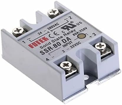 Hifasi 1PCS SSR-80DA 80A Модул за реле со цврста состојба 3-32V DC влез 24-380VAC