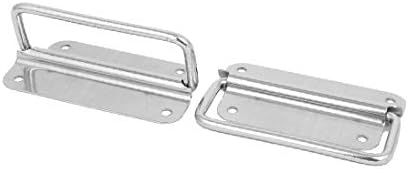 Фиоки за алатки за х-гасови од не'рѓосувачки челик Не'рѓосувачки челик рачки на прстенот за влечење со 4-инчи 2 парчиња (Caja de Herramientas,