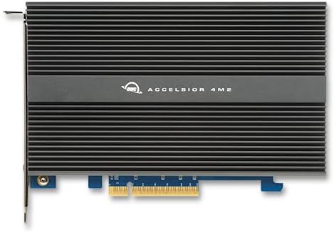 Accelsior 4M2 PCIE NVME M.2 SSD адаптер картичка компатибилен со Mac Pro 2019, Mac Pro 2010-2012 и компјутерски кули
