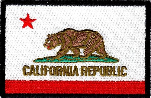 Калифорнија државно знаме црно гранично железо на лепенка Калифорнија Република