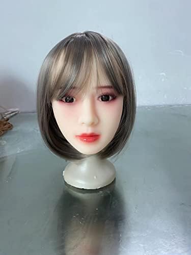 Глава за кукли за шминка на Leerss, глава со единечна кукла со уста, очи и перика, Snap или M16 столпчиња фиксни додатоци за