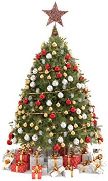 Swероро новогодишна starвезда Topper Topper Rose Gold Gold Starвездено дрво Врв за Божиќна декорација на домови