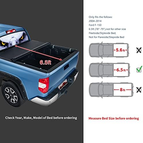 Северна Планина Мека Навивам Камион Тоно Покритие за 2004-2014 Форд ф-150 6.5 стапки Камион Кревет, Се Вклопува 2004-2014 Форд