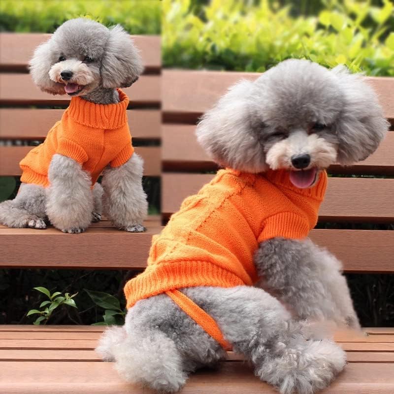 Пет Куче Џемпери Зимски Миленичиња Облека За Мали Кучиња Топол Џемпер Палто облека За Мачки Облека Волнена Мека Маица Јакна Црвена XL