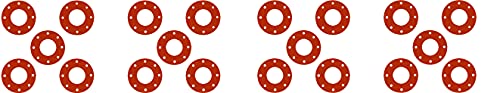 Стерлинг заптивка CFF7237.400.125.150x5 7237 Црвена гума целосна заптивка на лице, 4,5 ID, 4 Големина на цевката, дебелина од 1/8 , класа