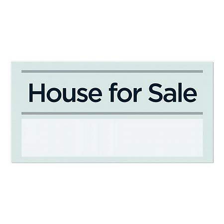 CGSignLab | „Куќа за продажба -базичен задем“ прозорецот за лепење | 24 x12