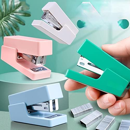 MINI Stapler Мал стандарден мачна мачна мачна мана за степлер [розова/синглкард] NS083Stapler