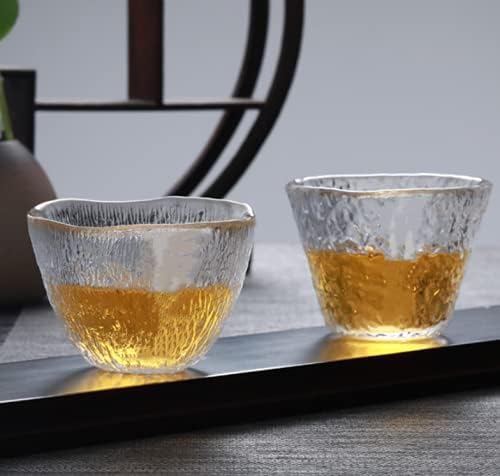 Додона 2 парчиња јапонски стил рачно изработен зачукуван про transparentирен вино стаклен дух, креативна пиво кригла, отпорна на топлина, кафе