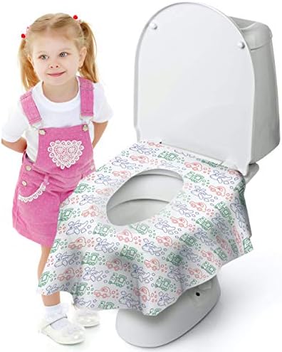 Cadily On-The-Go за еднократна употреба за тоалети за деца и возрасни: 20 x-големи, водоотпорни, преносни, индивидуално завиткани капаци на тоалетно седиште што целосно го п?
