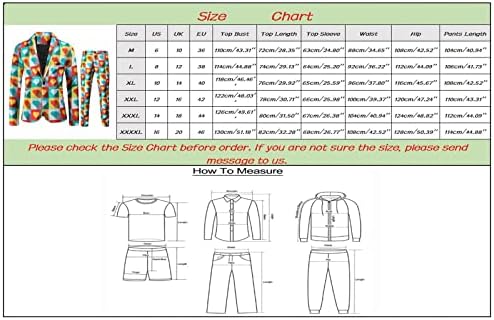 XXBR Денот на в Valentубените Ден 2 парчиња костуми за мажи, Loveубов срце печатено блејзер Тукседо панталони панталони тенок фит партиски