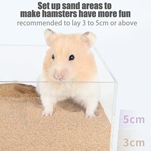 Катсон хрчак за капење песок природен чистење прашина слободен пустински песок 5,5 lb Поточен легло од песок за мали животински