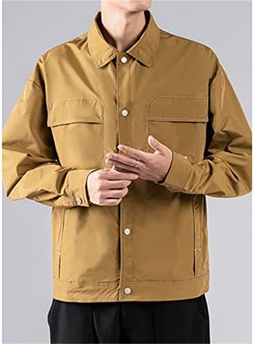 Gxbpy жолто работна јакна Машка пролетна и есен случајна есенска лапска јакна мажи мажи