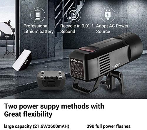 Godox AD400 Pro AD400Pro 400ws GN72 TTL Monolight На Батерии, 1/8000 HSS Отворено Блиц Strobe Светло, Вграден Во Godox 2.4 G Систем,