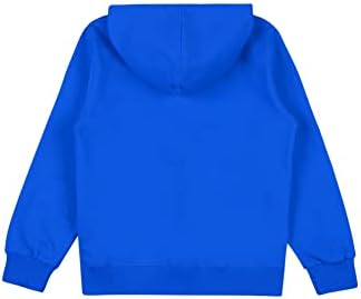 Chictry Kids Boys Boys luctring Hoodsweshirt долги ракави качулки врвови со џеб