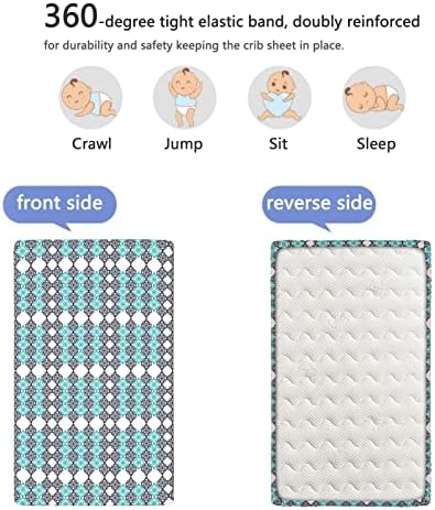 Племенски тематски опремени мини чаршафи, преносни мини за креветчиња за кревет