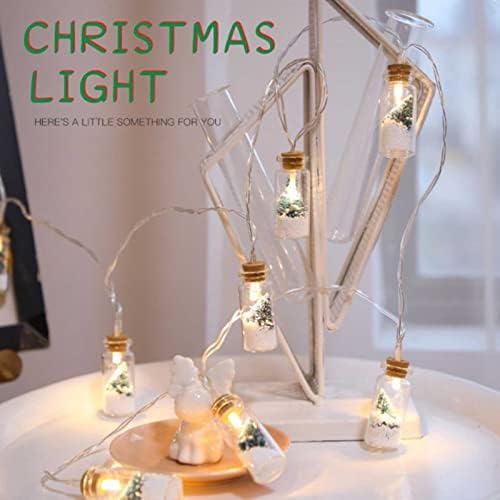 Xianfei завеси за завеси 9,8ft Посакувајќи шише новогодишно дрво бакарна жица, светло, светло LED стринг светла, напојување со батерија,