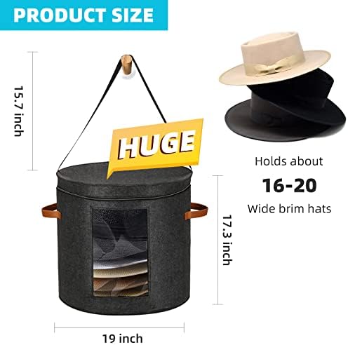 Кутии за складирање на капа и мажи за складирање на капа и мажи со капаци - кутии со капачиња со капаци со капаци за плакарот со прашина
