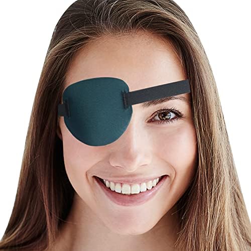 Амзвио закрпи за очи за возрасни и деца, медицински очни капаци за лево или десни очи, прилагодлива 3Д -една лепенка за едно око за