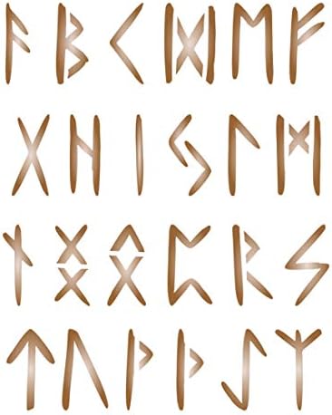 1 Руни Матрица, 4 х 5 инчи - Антички Келтски Нордиски Нордиски Пишување Азбука Матрици за Сликарство Дефиниција