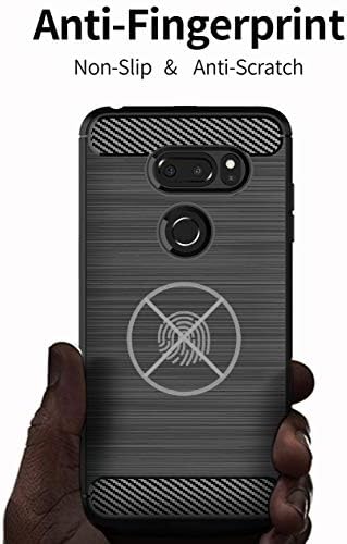 EGALO LG V35 Thinq Случај Тенок Тенок, LG V35 / V30 / V30 Плус / V30S Thinq Случај Мека Кожа Силиконски Флексибилни Tpu Анти-Гребнатини