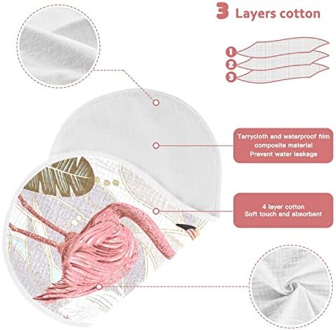ЈИЖ Фламинго Тропски Лисја Цветни Крпи За Подригнување Од Муслин За Бебе 4 Пакувајте Памучни Крпи За Бебиња Лигавчиња За