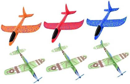 Тојвијан 6 парчиња Играчки За Деца Пена Авион Едрилица Авиони ЗА Деца 3д Авион Модели 3д Собранието Играчка Едукативни Играчки Едрилица