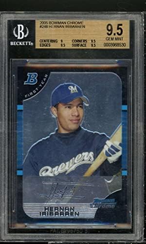 Хернан Ирибарен дебитант картичка 2005 Bowman Chrome 248 BGS 9,5