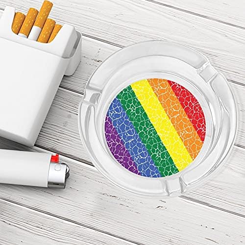 Геј гордост знаме цигари пушачи стакло пепелници за пепел за таблета за домашни таблети