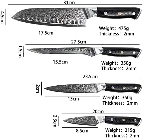 Комплет За Ножеви Во Дамаск, Комплет Кујнски НОЖЕВИ Од 6 ПАРЧИЊА Комплет Готвачки Нож Професионална Јапонија Нож За Нож Санкоту Ножеви За