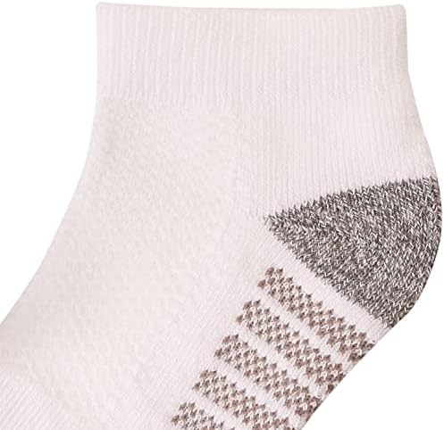 Колумбија Менс Ниско-намалување На Решетката Врвот Лак Поддршка Поли-мешавина Чорапи, 6 Пара Чорапи, Бела/Сива, Една Големина НАС